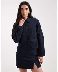 ASOS - Cropped Corduroy Shirt - Lyst