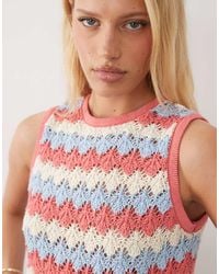 ASOS - Crochet Knit Tank Top Co-ord - Lyst
