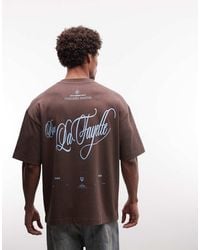 ASOS - Circular Design Collection Super Heavyweight Oversized T-Shirt With Back Text Print - Lyst
