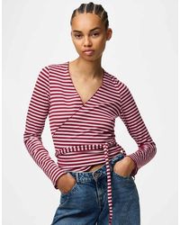 Pieces - Wrap Top - Lyst