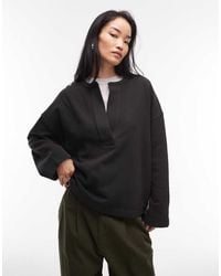 ARKET - Pure Cotton V-neck Sweatshirt - Lyst