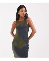 Vero Moda - Sleeveless Seam Front Mesh Dress - Lyst