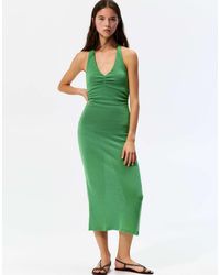Pull&Bear - Robe mi-longue à dos nu en maille - moyen - Lyst