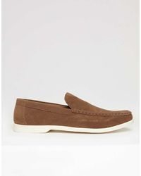 Threadbare - Faux Suede Slip On Loafers - Lyst