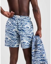 GANT - Wave Print Swim Shorts - Lyst