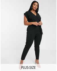 Boohoo Черный Строгий Комбинезон -мульти