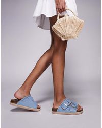 South Beach - Double Buckle Espadrille Sandals - Lyst