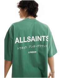 AllSaints - In esclusiva per asos - - underground - t-shirt oversize - Lyst