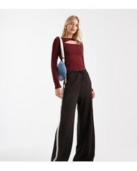 ONLY - Side Stripe Wide Leg Trouser - Lyst