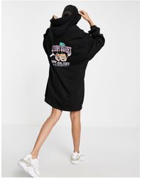ASOS Mini Sweatshirt Hoodie Dress - Black