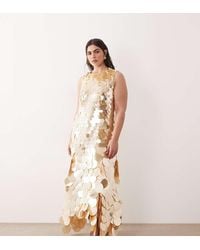ARRANGE - Curve Embellished Sequin High Neck Maxi Dress - Lyst