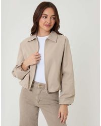 Threadbare - Zip Up Bubble Bomber Jacket With Collar - Lyst