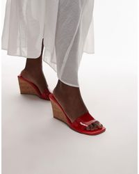 TOPSHOP - Farah High Wedge Heeled Mule - Lyst