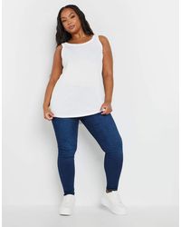 Yours Clothing - 3 Pack Core Vest Tops - Lyst