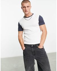 ASOS - Muscle Fit Cropped Raglan T-shirt - Lyst