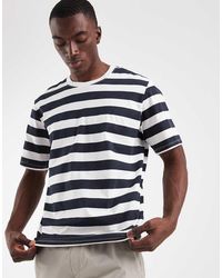 JJ Rebel - Regular Fit Gestreept T-Shirt Met - Lyst