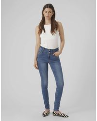 Vero Moda - – skinny-jeans aus mittelem denim - Lyst