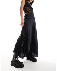 Free People - Lace Insert Maxi Skirt - Lyst