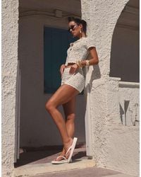 SIMMI - Crochet Festival Knit Mini Shorts - Lyst