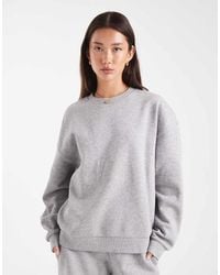 ASOS - Sudadera Gris Jaspeado Extragrande Con Interior Afelpado Ultimate De - Lyst