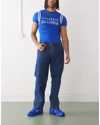 Obey - Hardwork - jean style charpentier - indigo délavé - Lyst