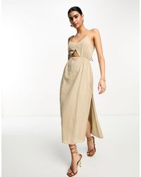 Pretty Lavish - Cut-out Midaxi Dress - Lyst