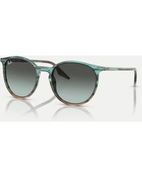 Ray-Ban - – rb2204 phantos – gestreifte sonnenbrille & grün mit en gläsern - Lyst