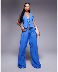 Kaiia - Exclusive Wide Leg Drawstring Waist Pants - Lyst