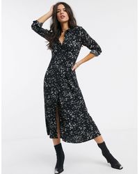warehouse midi shirt dress