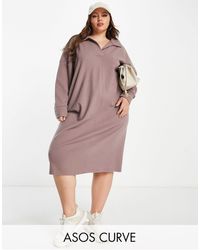 ASOS Denim Kimono Sleeve Sash Midi 