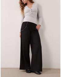 Motel - Andota Stud Detail Wide Leg Trouser - Lyst