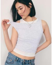 Stradivarius - Double Layer T-shirt - Lyst