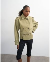 TOPSHOP - – cropped-trenchcoat - Lyst