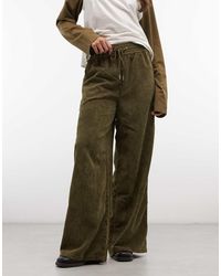 ASOS - Pull On Waist Wide Leg Cord Pants - Lyst
