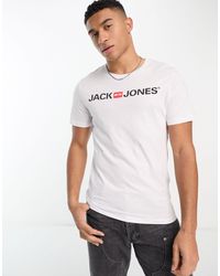 Jack & Jones - Camiseta blanca con logo - Lyst