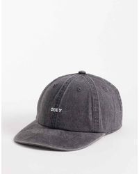 Obey - Pigment Bold Logo Six Panel Strapback Cap - Lyst
