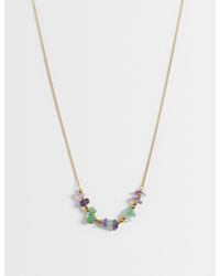 ASOS - Collier en acier inoxydable avec éclats semi-précieux - dé - Lyst