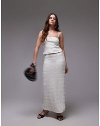TOPSHOP - Premium Sequin Midi Skirt - Lyst