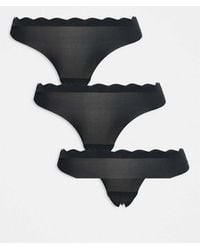 Brave Soul - Set Van 3 Microvezel Strings Met Geschulpte Rand - Lyst