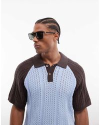 Obey - Polo Con Mangas En Contraste De Punto Abel De - Lyst