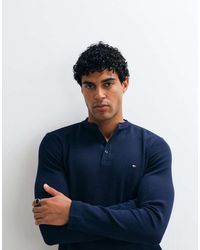 Tommy Hilfiger - Cotton Waffle Texture Long Sleeve T-shirt - Lyst