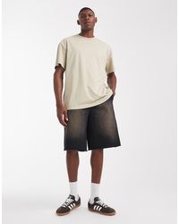 Cotton On - Pantalones Cortos Negros Muy Holgados De Felpa De Cotton On - Lyst