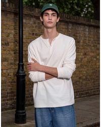 ASOS - Regular Fit Long Sleeve T-shirt With Henley Neck - Lyst