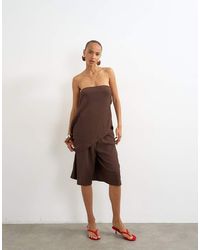 TOPSHOP - Crinkle Long Line Board Shorts - Lyst