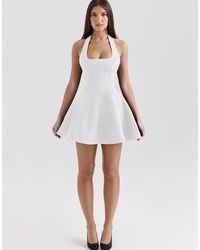 House Of Cb - Loulette Halter Neck Bow Mini Dress - Lyst