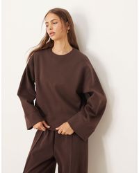 ASOS - Interlock Oversized Crew Neck Top - Lyst