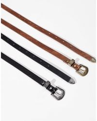 ASOS - 2 Pack Western Waist And Hip Jeans Belts - Lyst