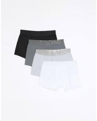 River Island - 4 Pack Drench Trunks - Lyst