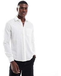 Only & Sons - Regular-Fit Overhemd Van Linnenmix Met Lange Mouwen - Lyst