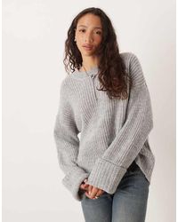 JJXX - Oversized Knit Jumper With Fold Up Sleeves - Lyst